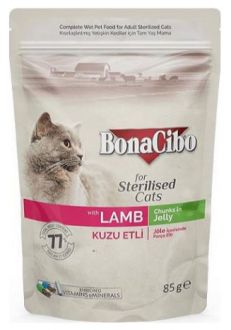 BonaCibo Pouch Kuzu Etli Kısır 85 gr Kedi Maması kullananlar yorumlar